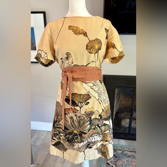 Anthropologie Floreat Snowy Egret Dress - Picture 5 of 11